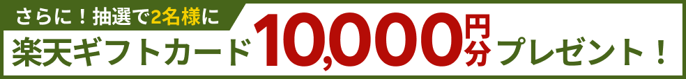さらに抽選で2名様に楽天ギフトカード10,000円分プレゼント！　