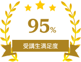 95% 受講生満足度